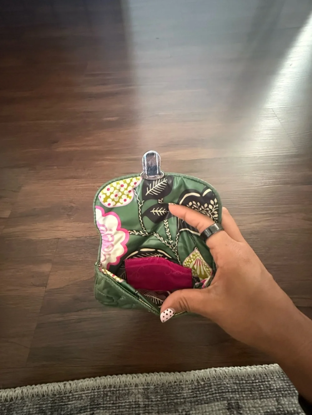 Vera Bradley Quilted Puffy Wristlet Small - Picture 3 of 5